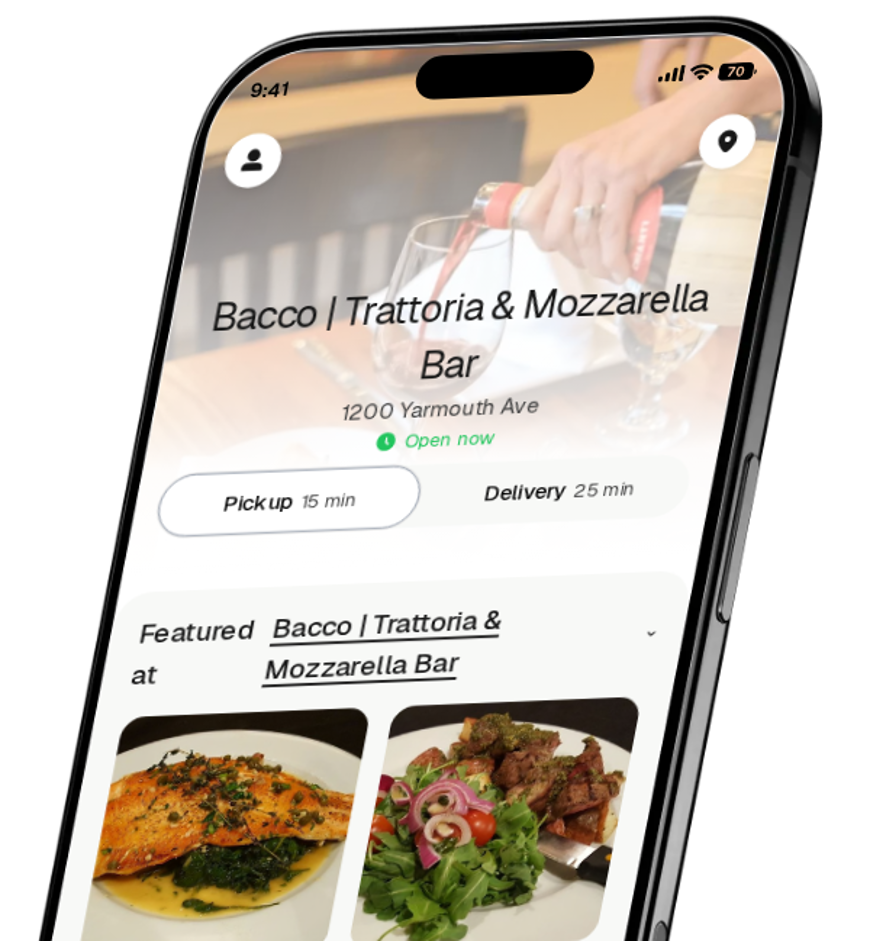 Bacco | Trattoria & Mozzarella Bar app preview