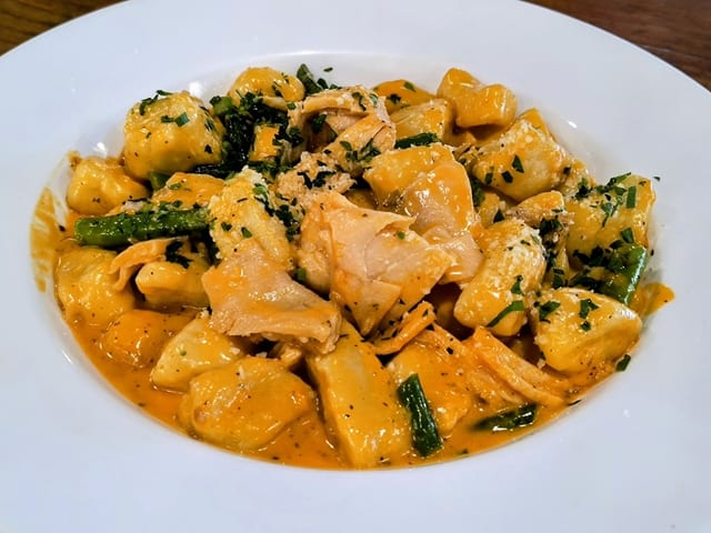 Gnocchi al Salmon.