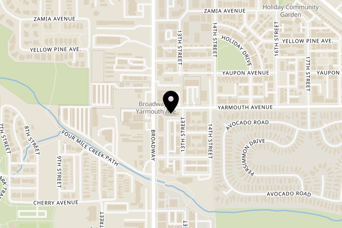 Map showing the location of Bacco | Trattoria & Mozzarella Bar on 1200 Yarmouth Ave in Boulder